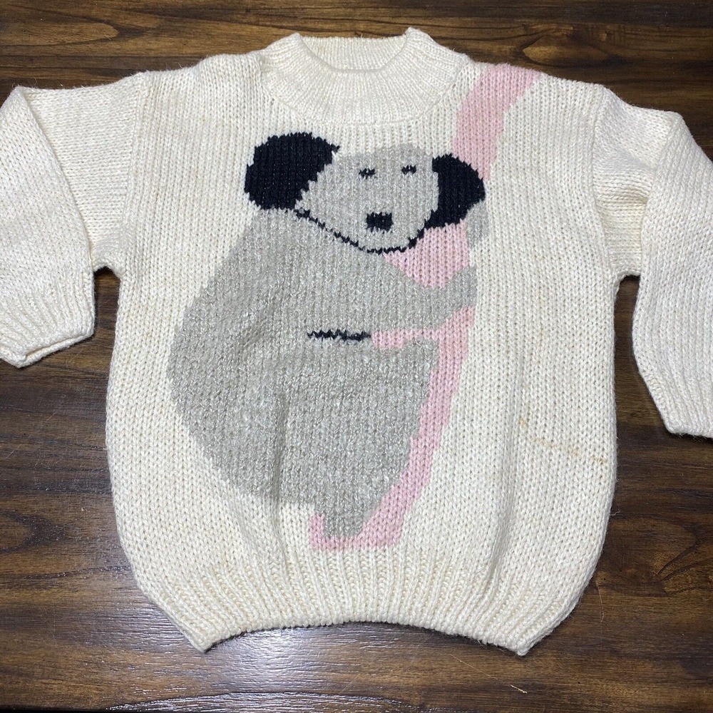 Vintage‎ Exclusive imports hand loomed koala sweater Korea small